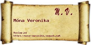 Móna Veronika névjegykártya
